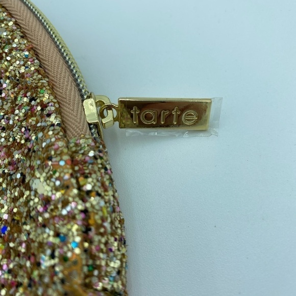 TARTE Glitter Half Moon Makeup Case Clutch NWT - Picture 7 of 7